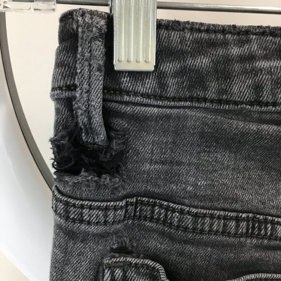 FREE PEOPLE Denim Dark Gray 5 Pocket Logo Hardware Jeans - Picture 10 of 13